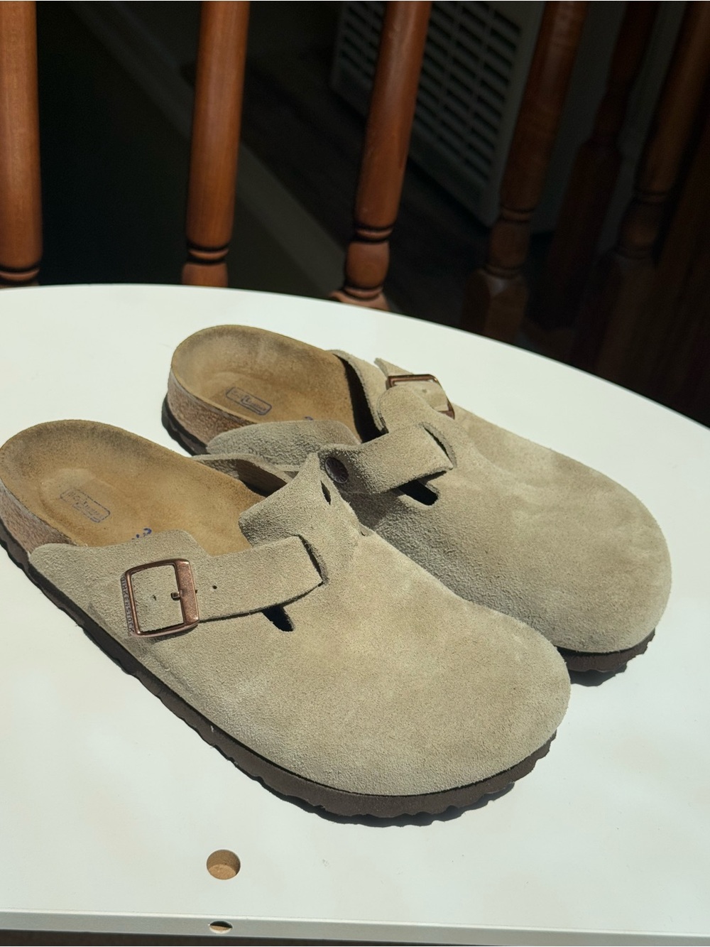 Birkenstock Boston Suede Slip-On Clogs with Buckle size 7-7.5 women - Picture 3 of 5